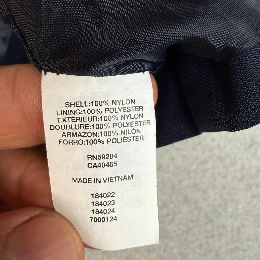 The Children's Place Hooded Utility Jacket XL 14 Navy Blue Nylon Windbreaker